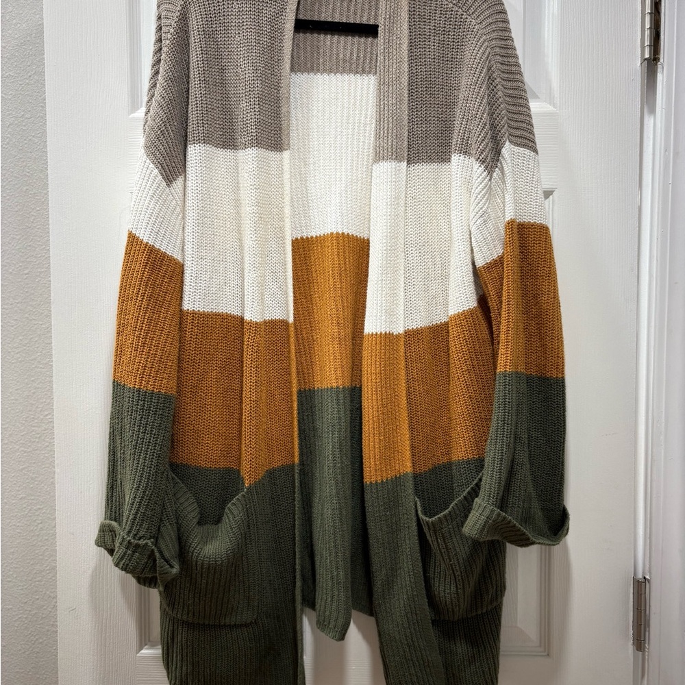 Time and Tru Knit Cardigan in Tan